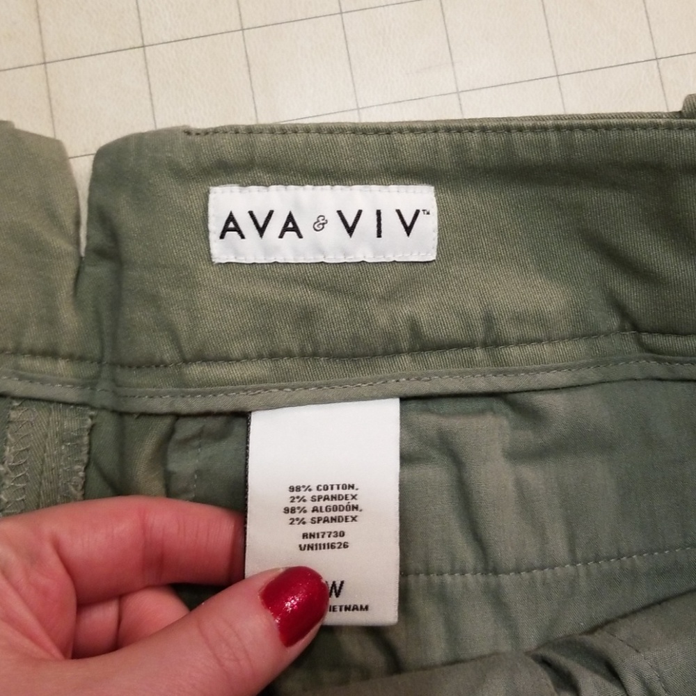 NWT Ava &Viv Midi Chino Bermuda Shorts - Picture 5 of 5
